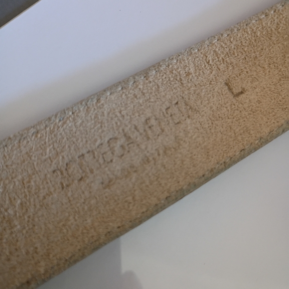 Vintage Bottega Veneta Blue & Gold Leather Belt size Large 33-36 - Picture 16 of 16